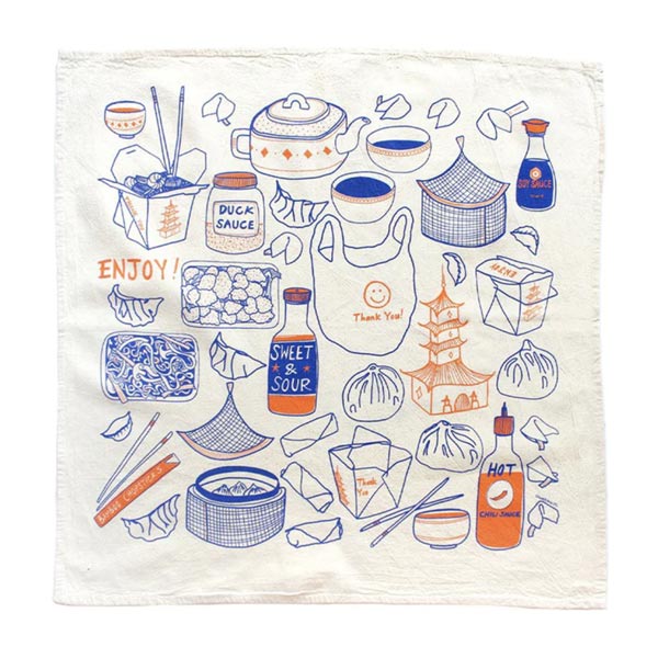 Thank You Enjoy Printed Tea Towel