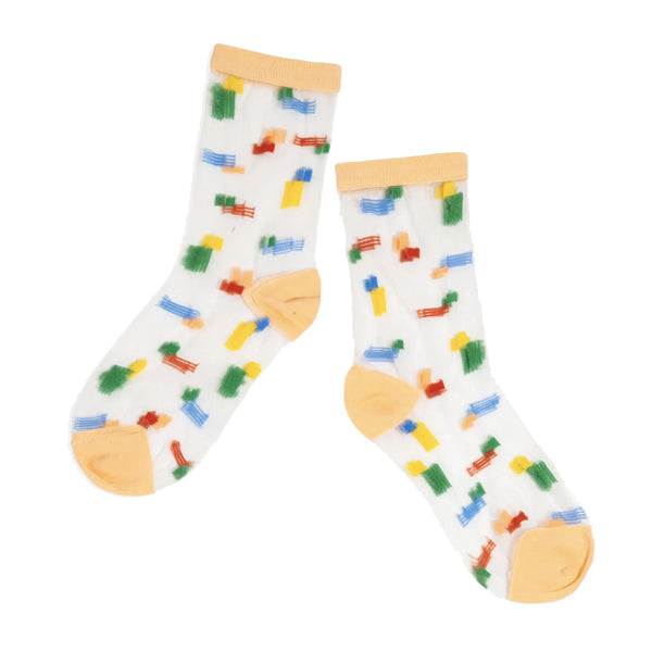 Sheer Socks - Multi Stripes