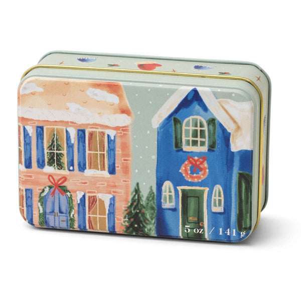 Holiday Tin 5 Oz. Matte Illustrated Candle