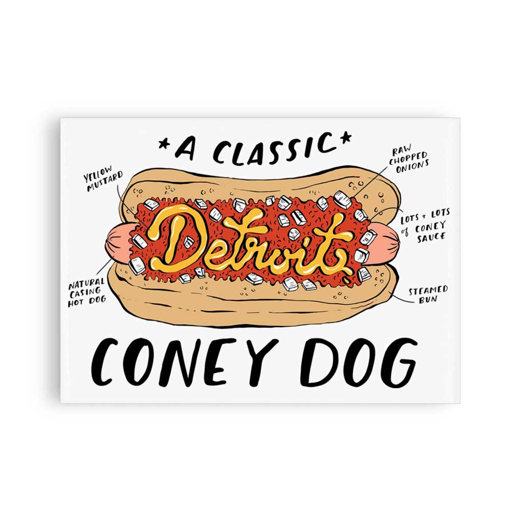 Detroit Coney Rectangle Magnet