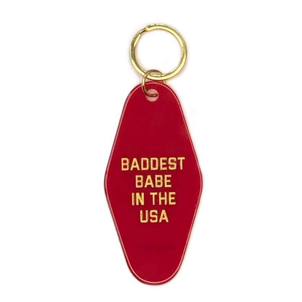 Baddest Babe in the USA Motel Keytag