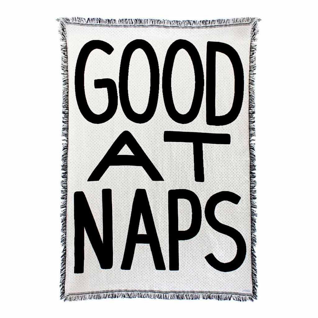 Good At Naps Throw Blanket