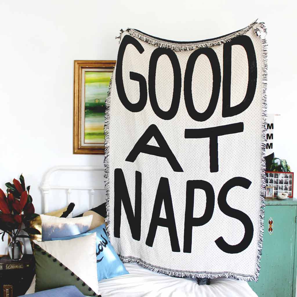 Good At Naps Throw Blanket