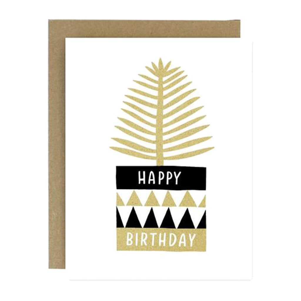 Bday Potted Plant Card