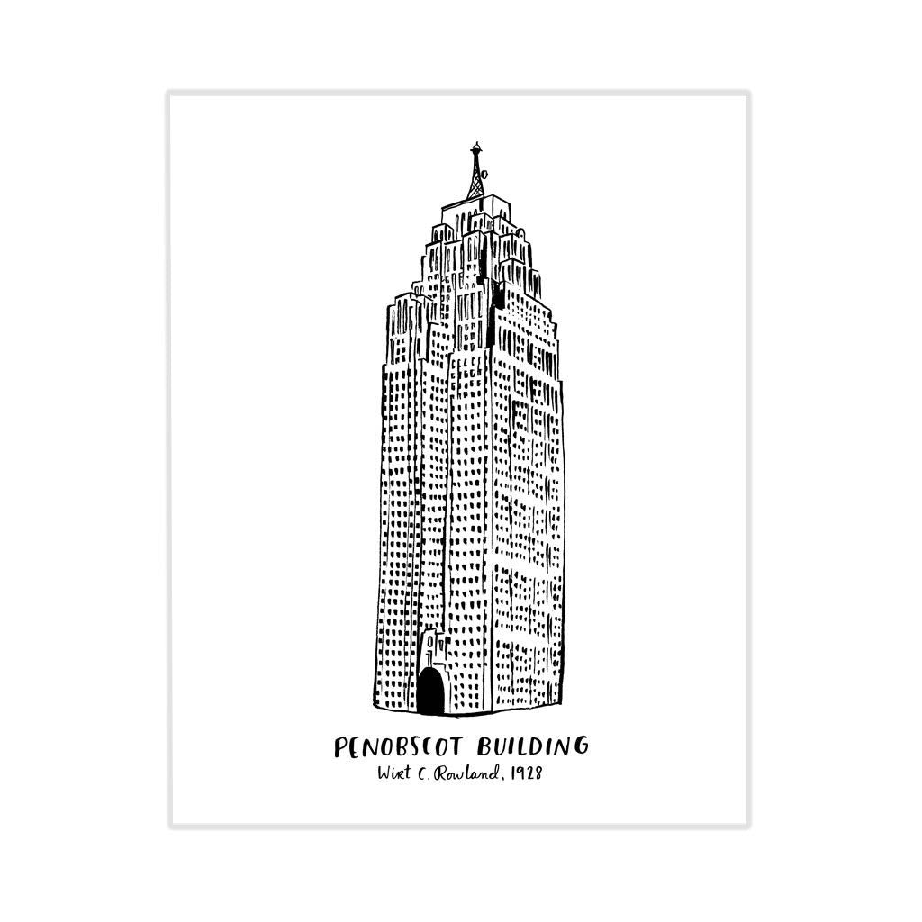 Penobscot Building Giclee Print