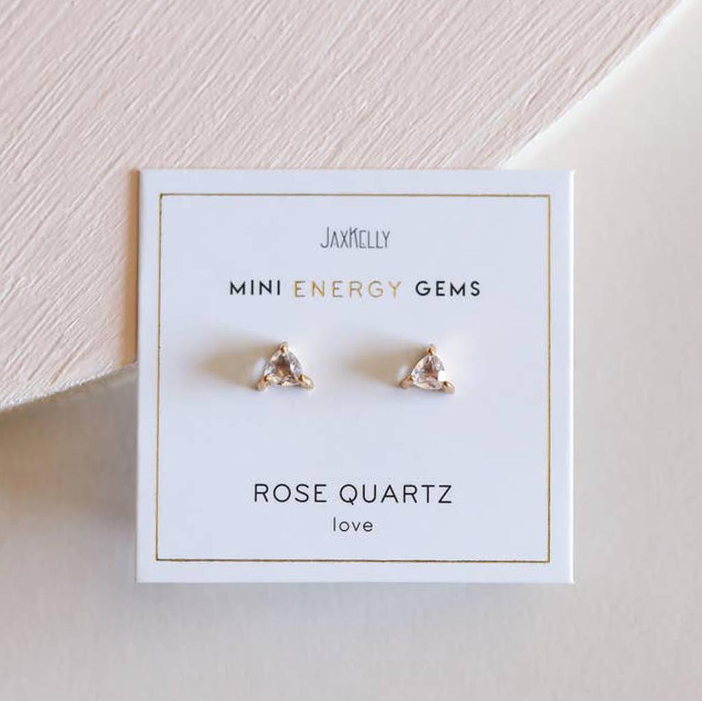 Rose Quartz - Mini Energy Gem Earrings