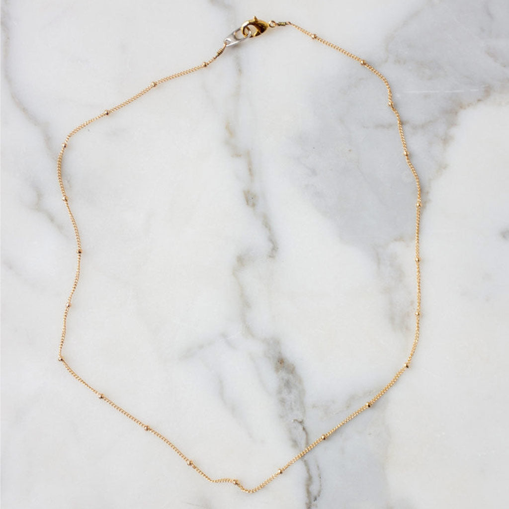 Dainty Gold Satellite Chain  - 30"