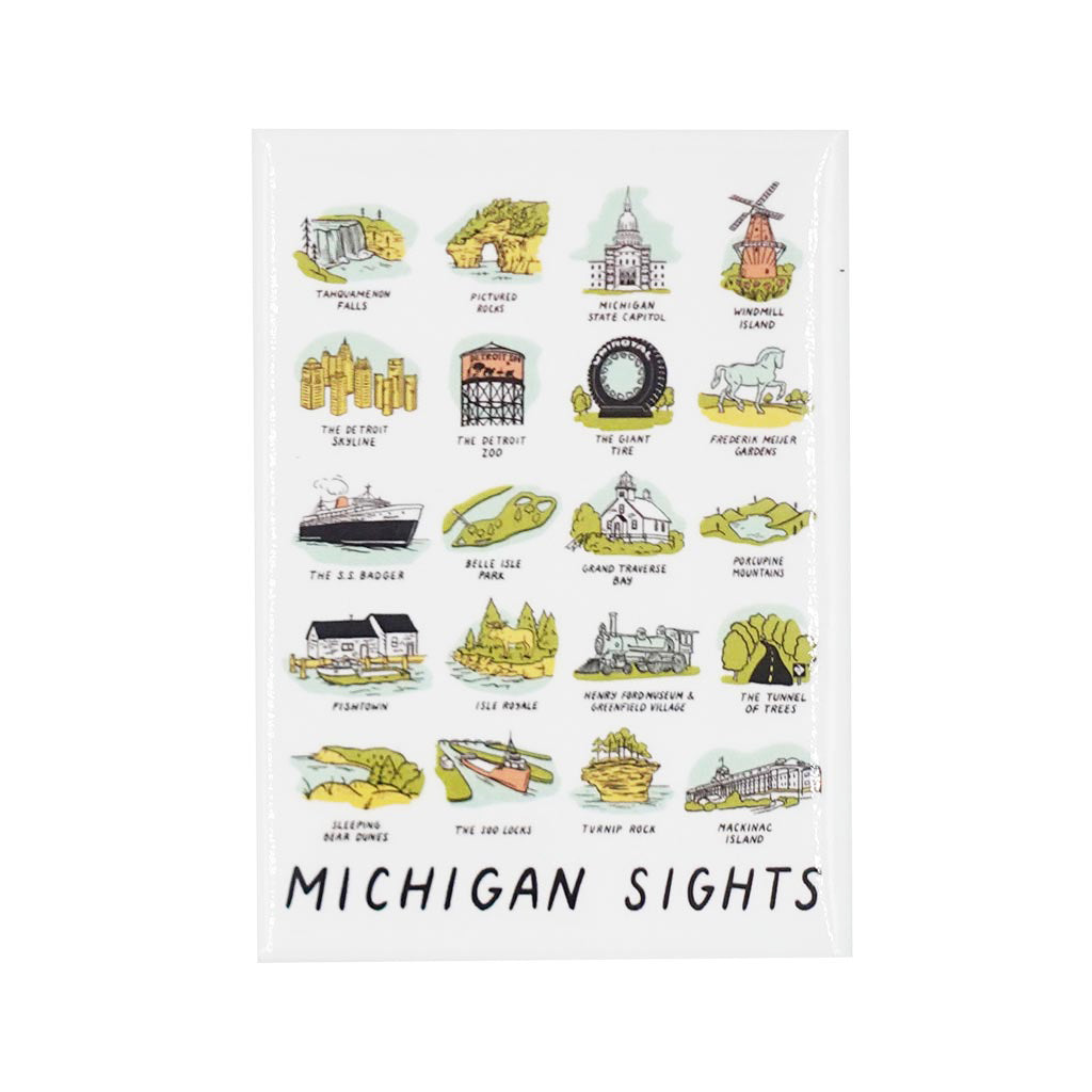 Michigan Sights Rectangle Magnet