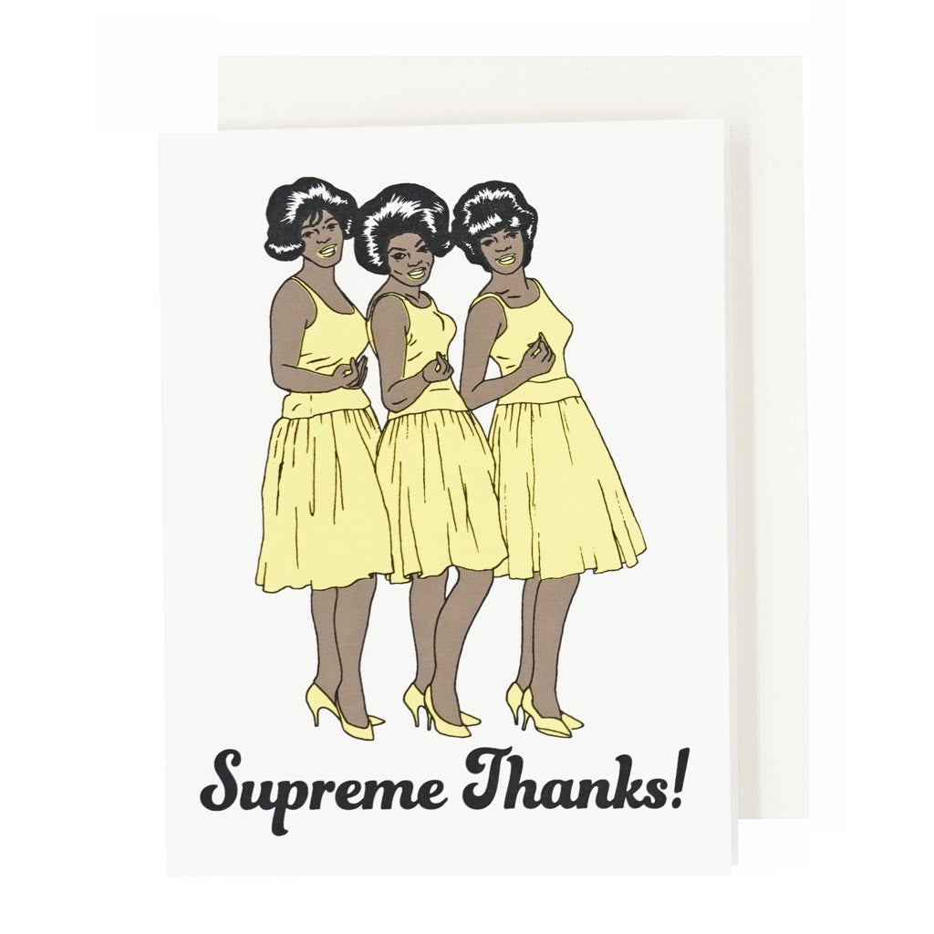 Supreme Thanks Hand Silkscreened Card