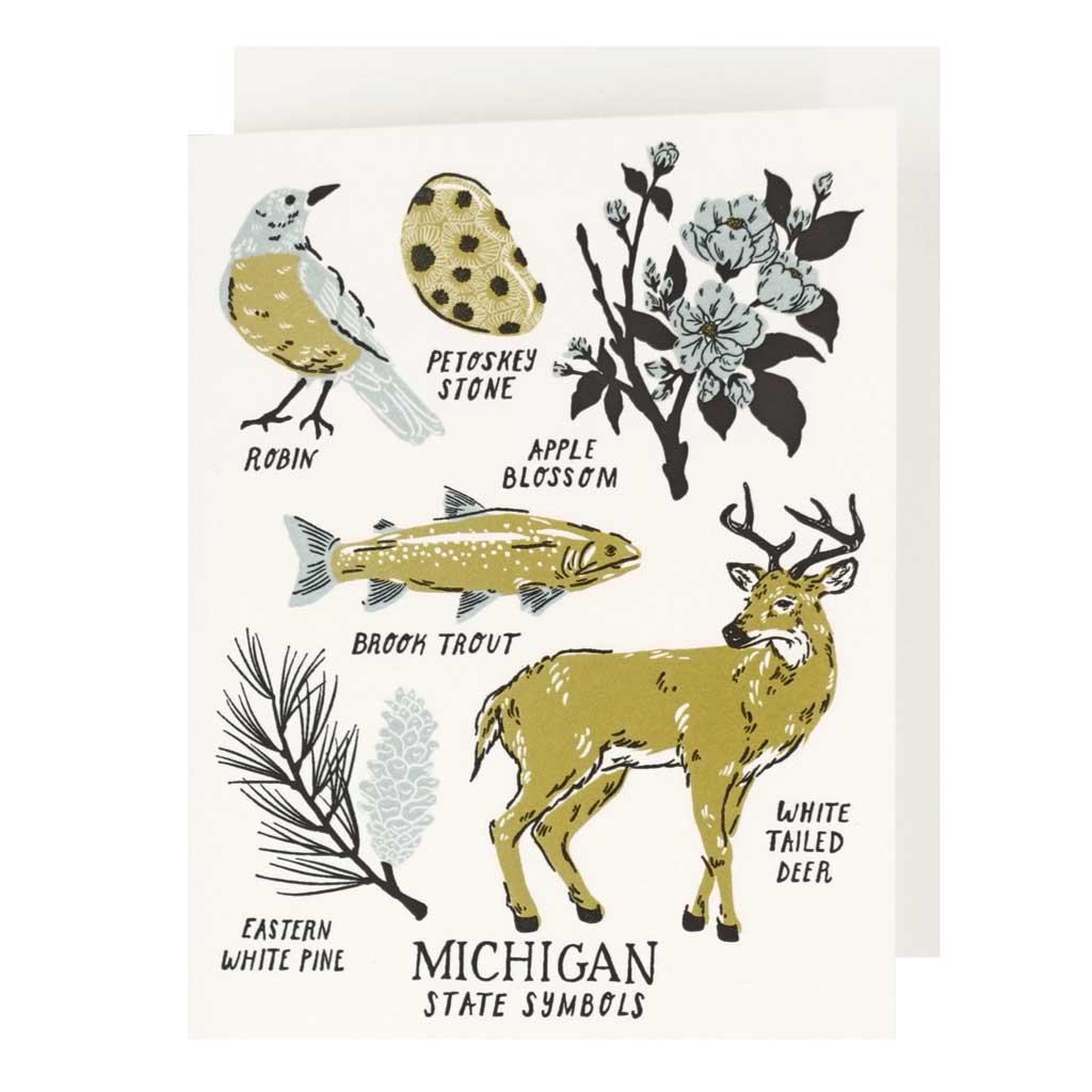Michigan State Symbols Card – City Bird