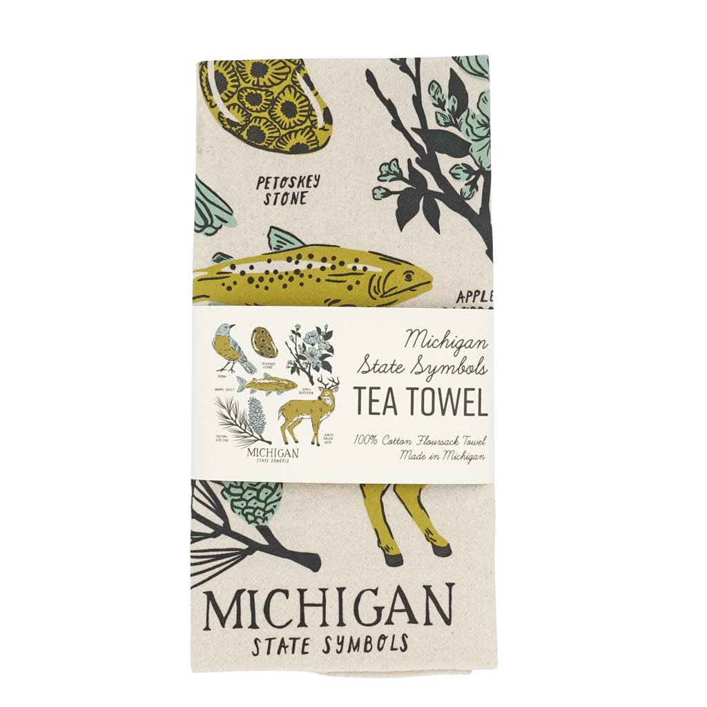 Michigan State Symbols Tea Towel – City Bird