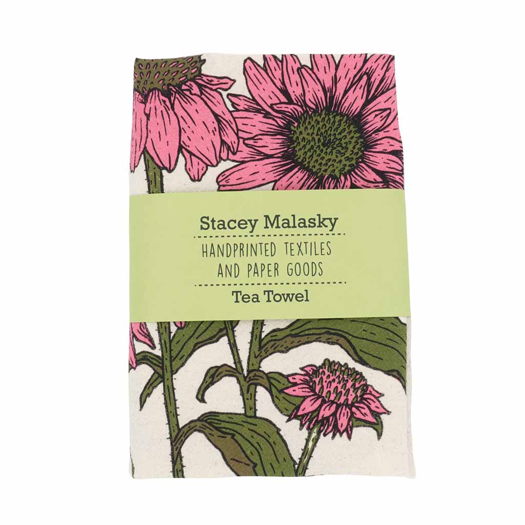 Echinacea Tea Towel