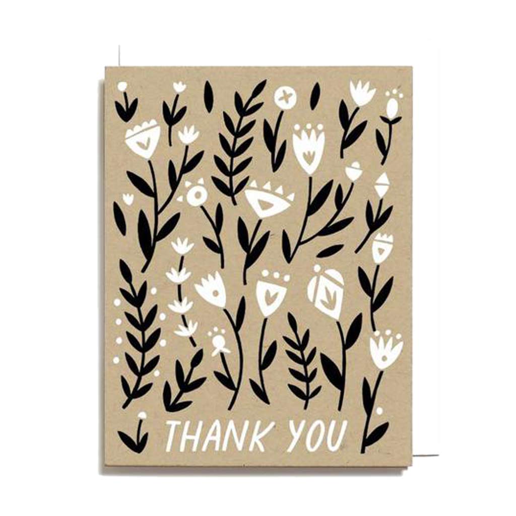 Floral Pattern Thank You Card