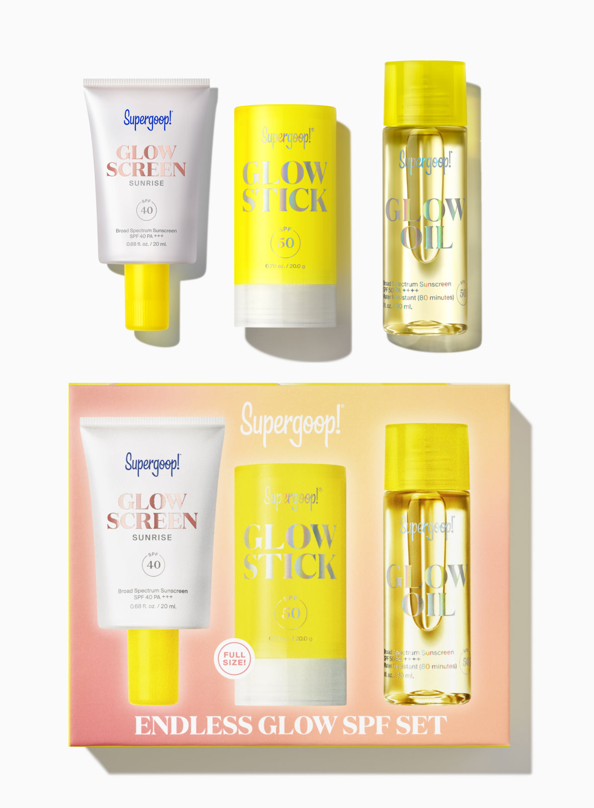 Supergoop Endless Glow Spf Set Sunscreen ! In White