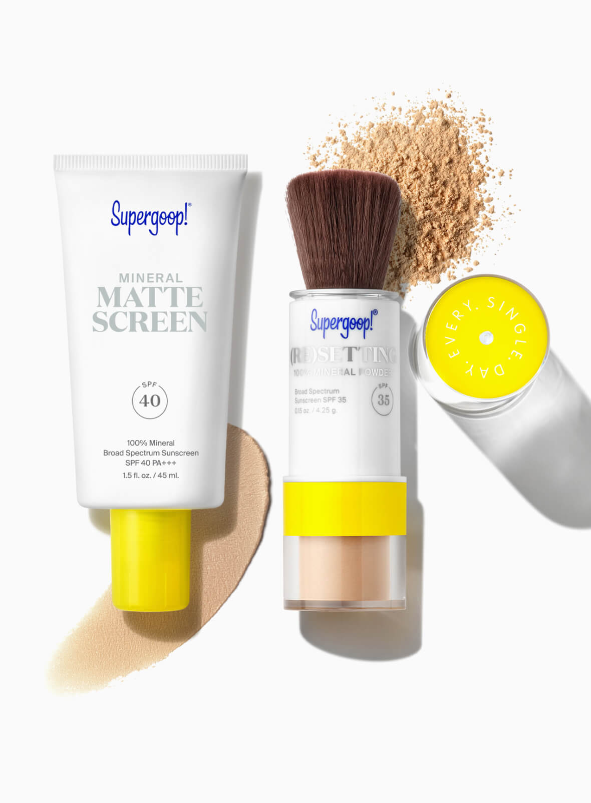 The Matte Prime & Reapply Set Sunscreen Light | Supergoop!
