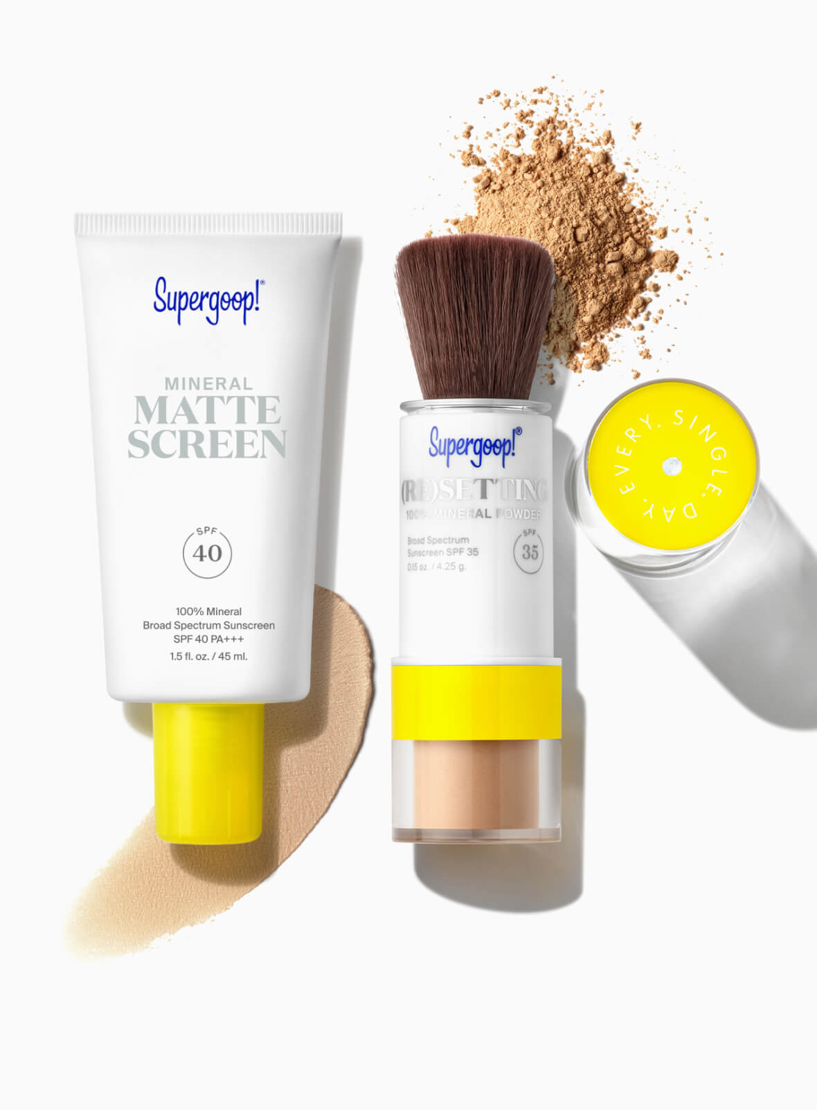 The Matte Prime & Reapply Set Sunscreen Medium | Supergoop!