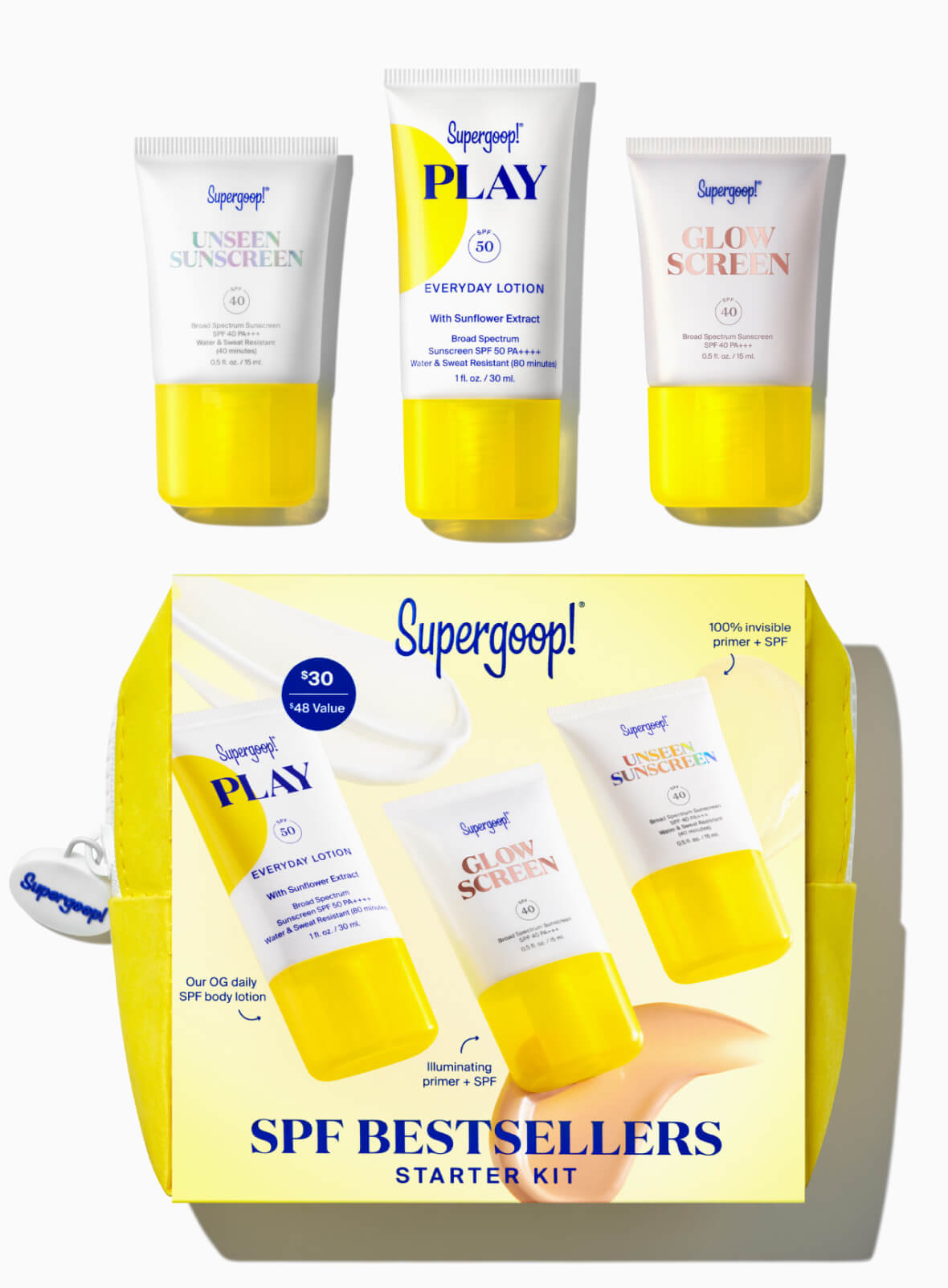 SPF Bestsellers Starter Kit Sunscreen | Supergoop!