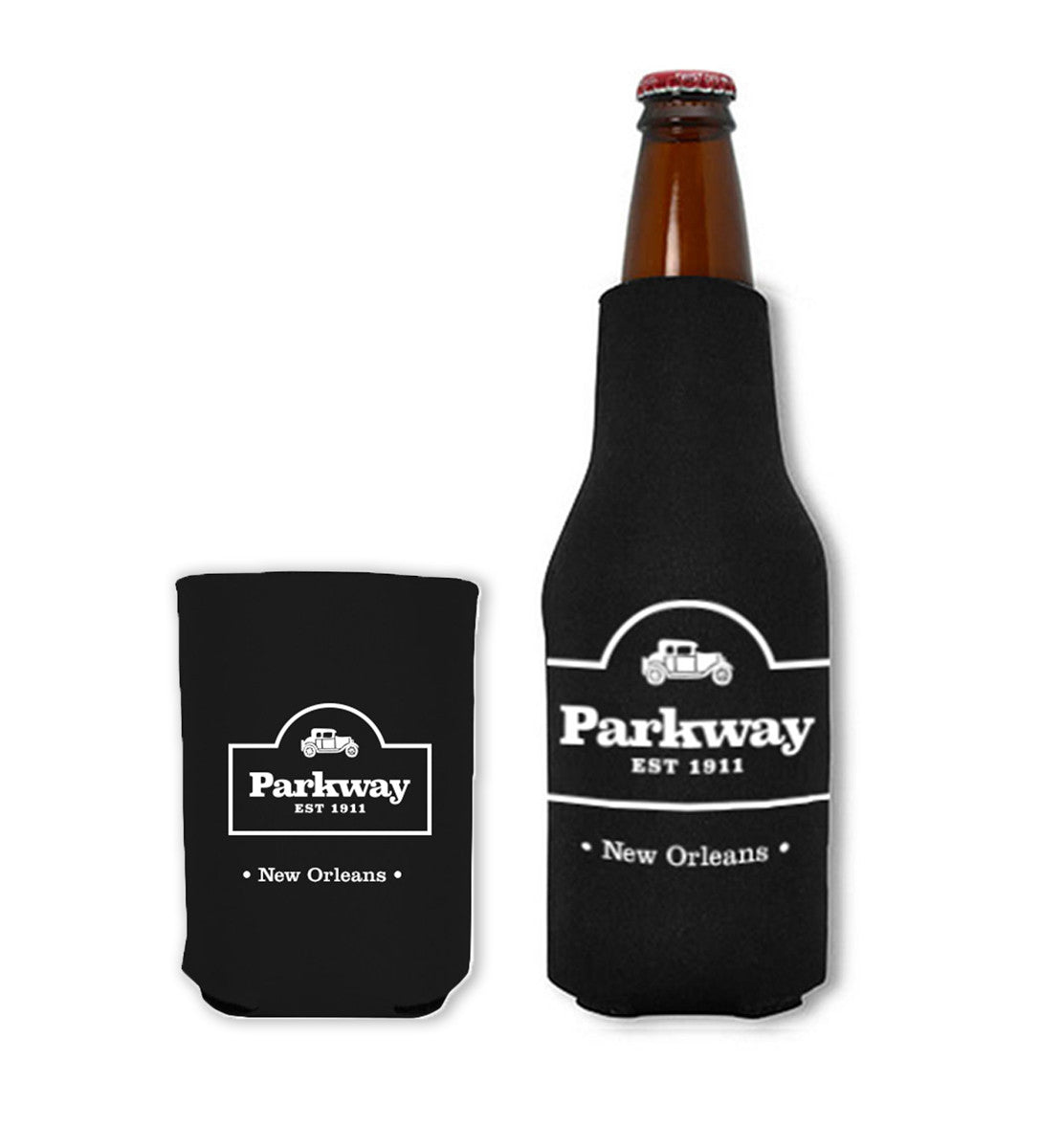 Parkway Bottle Koozie - Black – Parkway Bakery & Tavern