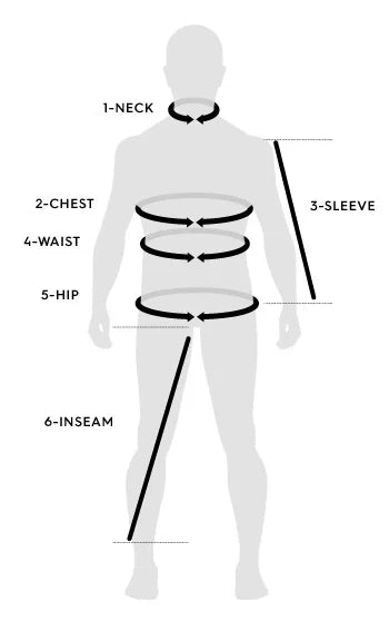 Diagram - how to measure for a boys's Quiksilver wetsuit