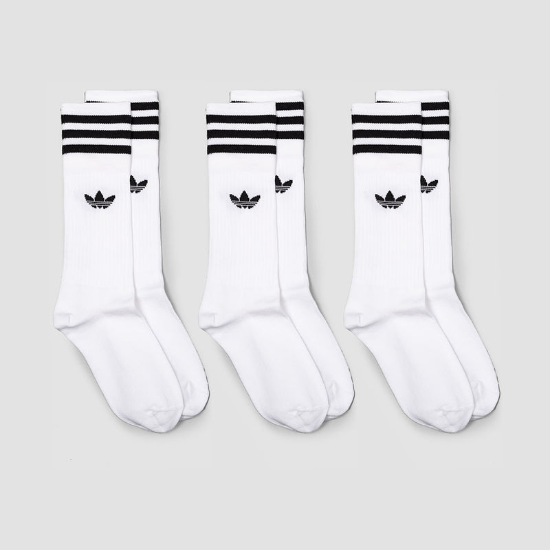 solid crew socks adidas