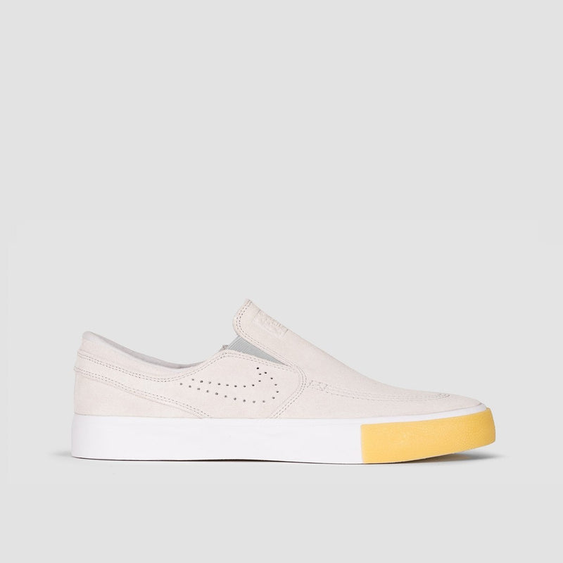 Nike SB Zoom Janoski Slip On RM SE White/White/Vast Grey/Gum Yellow - Unisex L - Footwear