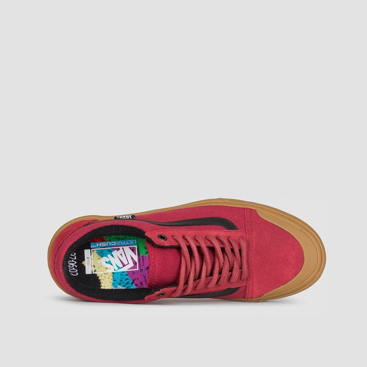 vans old skool pro red gum