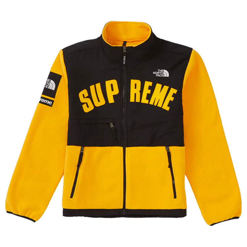 the north face supreme jacket yellow