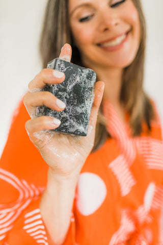 Eileen and her favorite cleanser - Little Seed Farm Activated Charcoal Bar