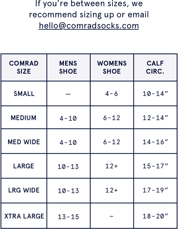 So Size Chart Socks