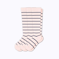 Premium Maternity Compression Socks (2-Pack) | Soft Pink & Grey Heathe