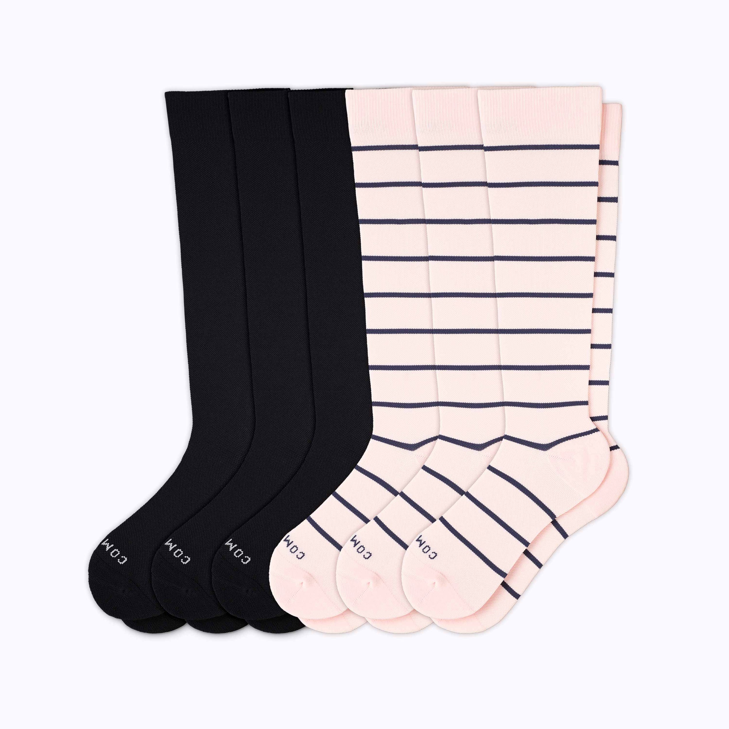 Knee-High Compression Socks – 6-Pack Stripes Mixer