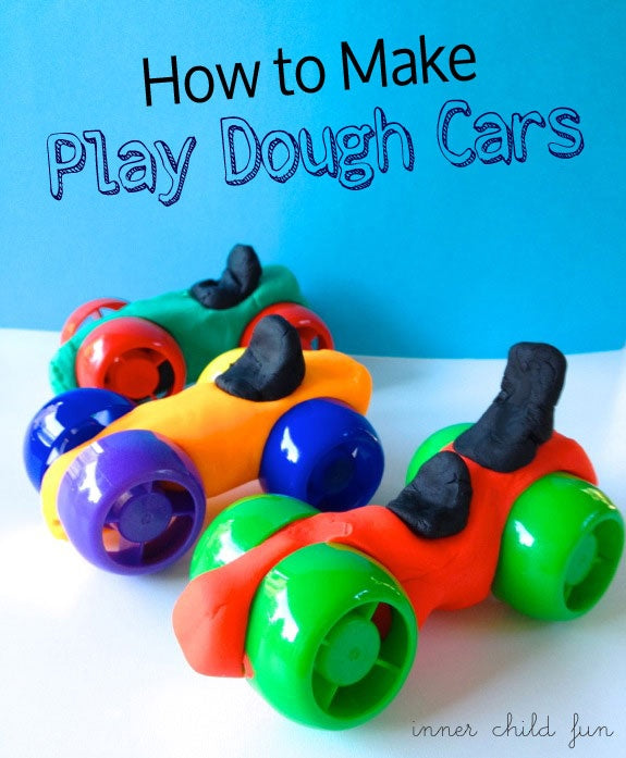 Food pouch cap play dough cars