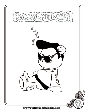 Rockabye Baby! Elvis Coloring Page