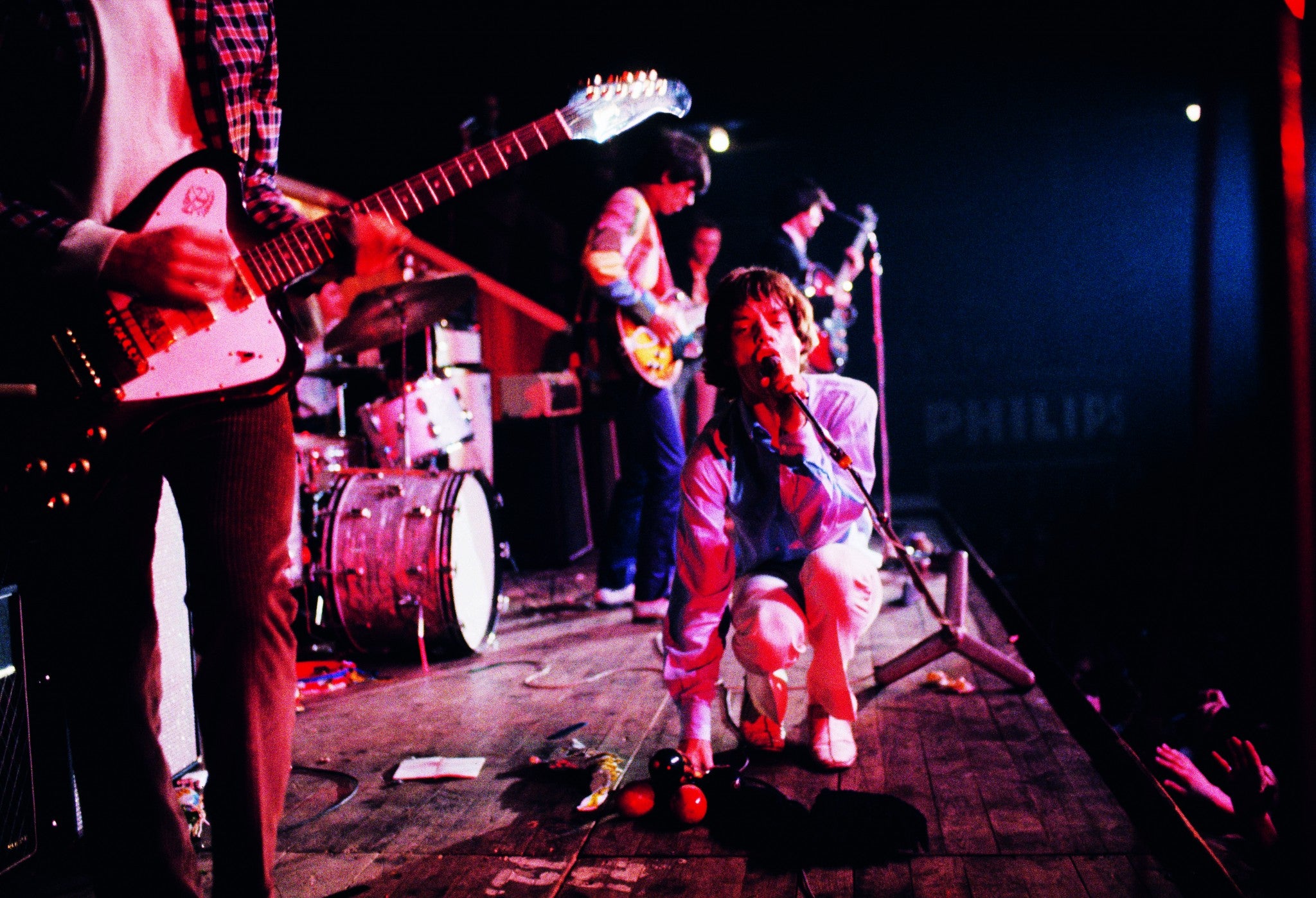 The Rolling Stones performing in Copenhagen in May 1966. ©Bent Rej