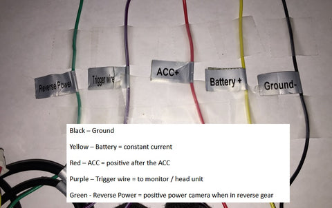 VT-BP3 Wire Color Code