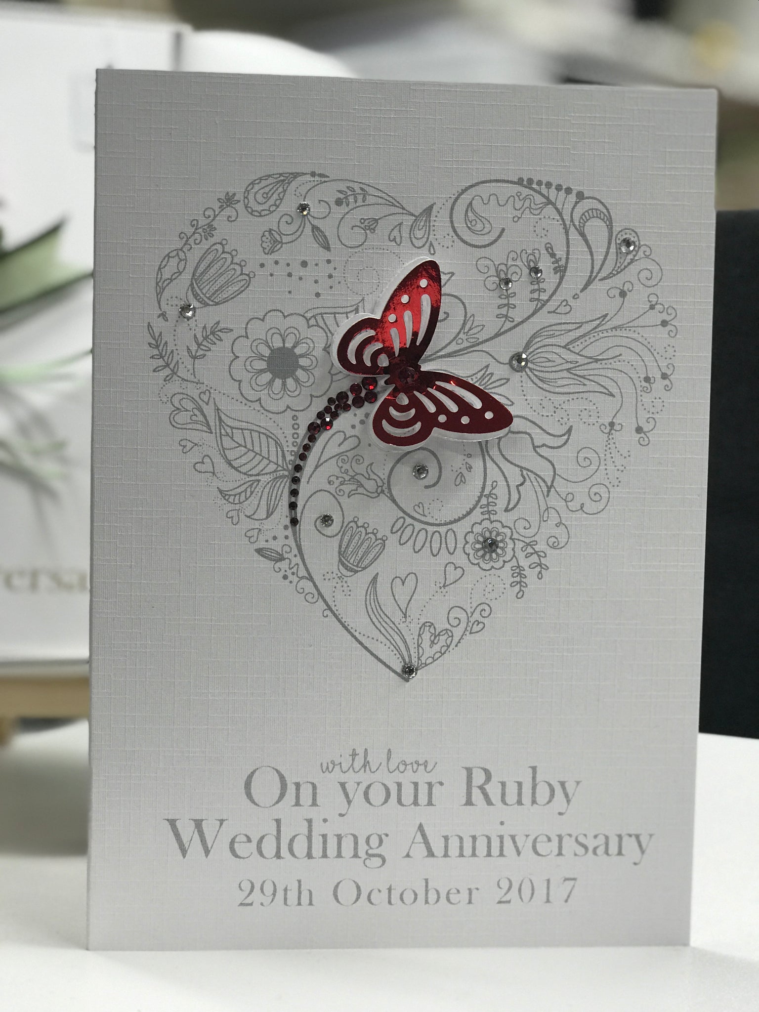  Ruby  Wedding  Anniversary  Card  The Little Gift Company