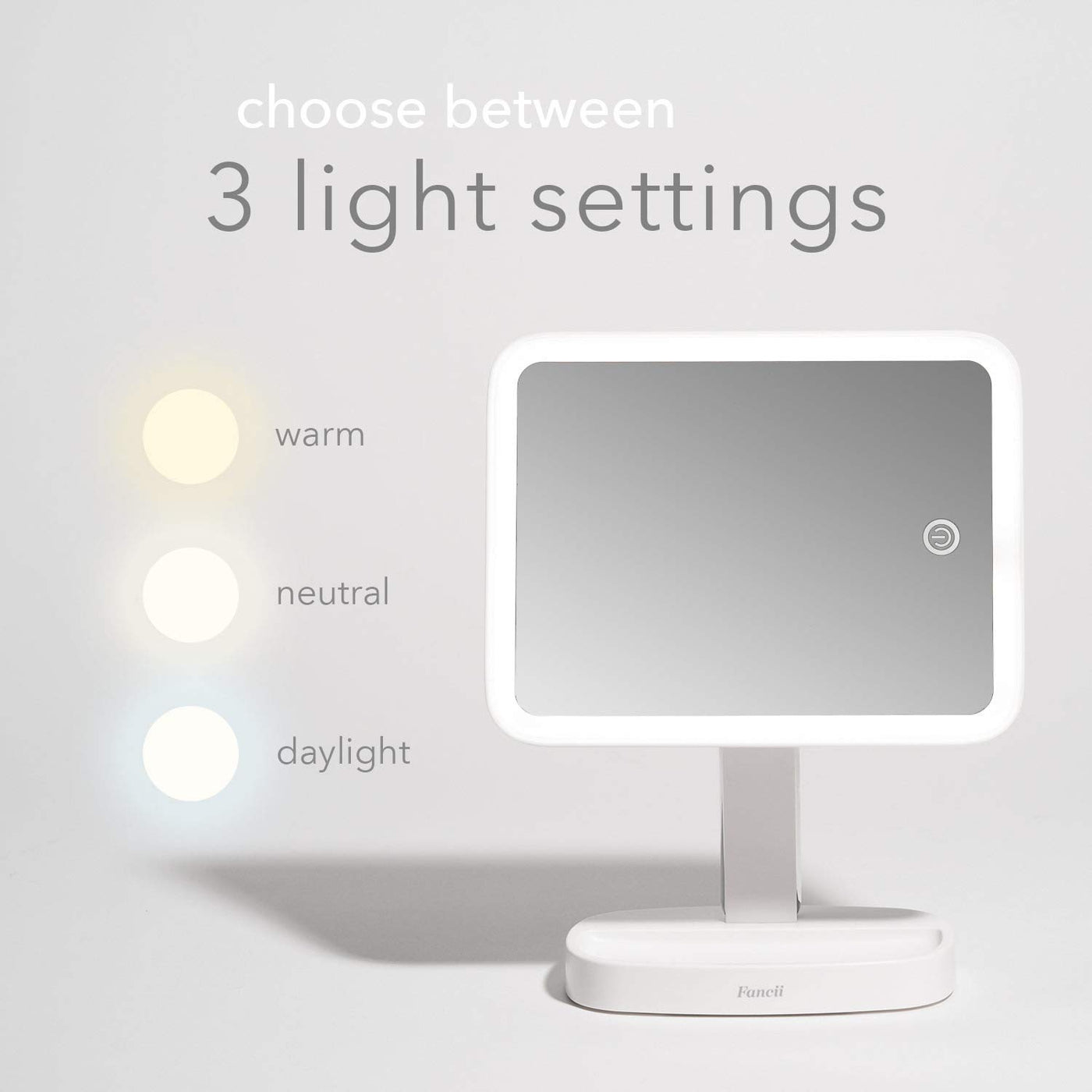 Fancii Led Makeup Vanity Mirror With 3 Light Setting And 15x Magnifyin