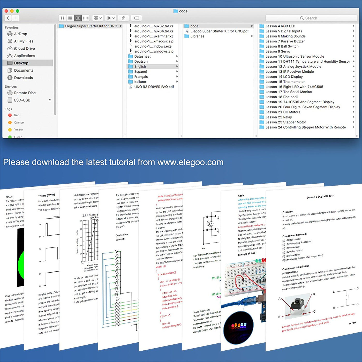 elegoo driver installation for arduino mac