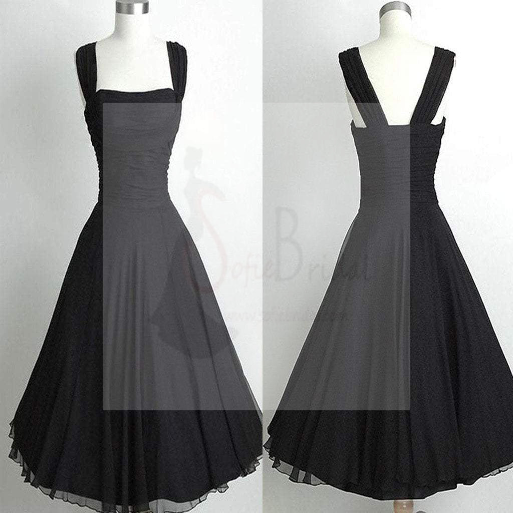 Simple Black Tight Vintage Ball Gown casual homecoming prom dresses, B ...