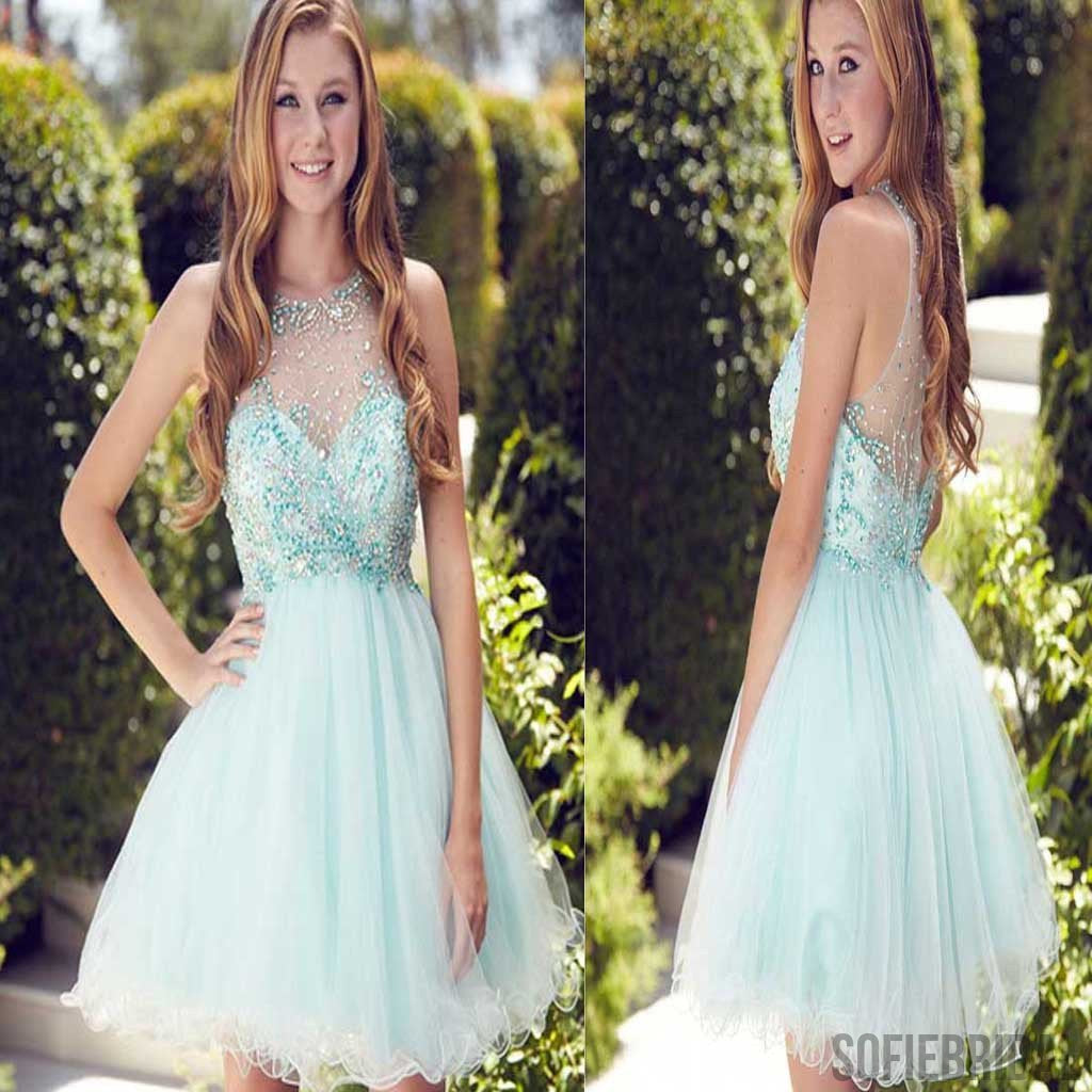 Sparkly see through tulle cute Bohemian cute freshman homec – SofieBridal