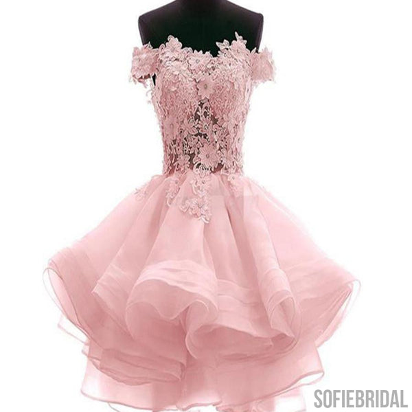 Popular lace off shoulder lovely unique casual homecoming prom gowns d ...