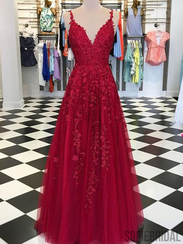 red aline prom dress