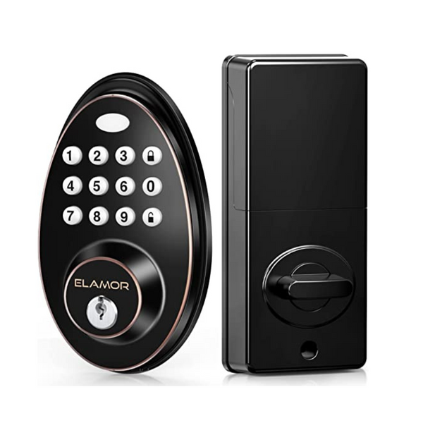 ELAMOR Keyless Entry Door Lock, Smart Door Lock with Keypad – PzDeals