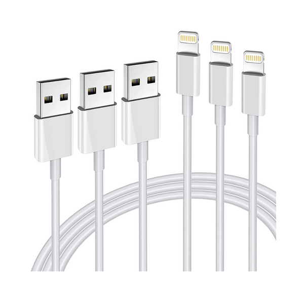 3-Pack 6' iPhone USB-A to Lightning Charger Cable – PzDeals