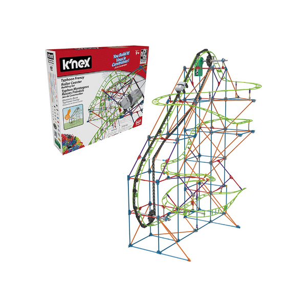 K’Nex TYPHOON FRENZY ROLLER COASTER BUILDING SET Building Kit (649 Pcs ...