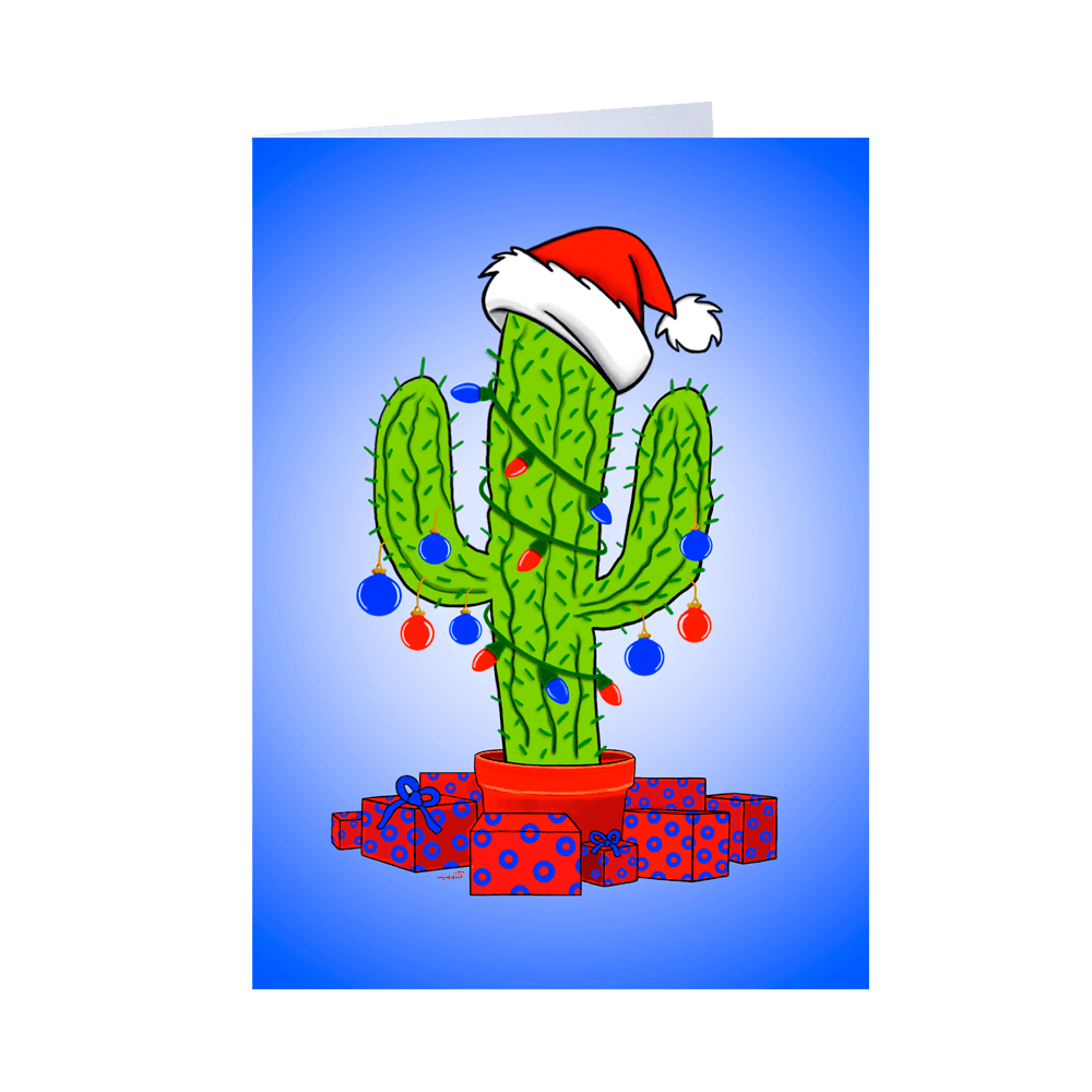 Cactus Christmas Greeting Card – Little Hippie