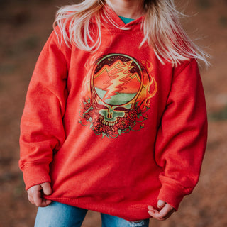 Grateful Dead Sugar Magnolia Steal Your Face Women's Glitter French Terry  Hoodie