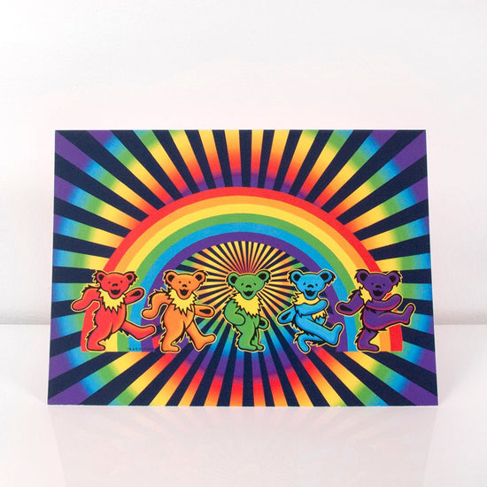 Grateful Dead Rainbow Bears Greeting Card