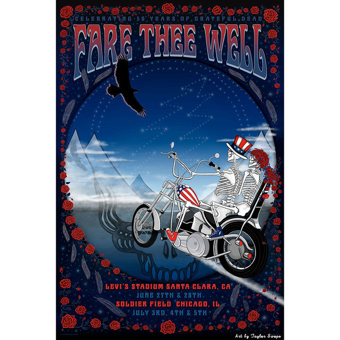 Grateful Dead Sam & Bertha Fare Thee Well Lithographic Show Poster – Little  Hippie