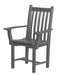 Wildridge Wildridge Classic Recycled Plastic Side Chair with Arms Dark Gray Chair LCC-254-DG